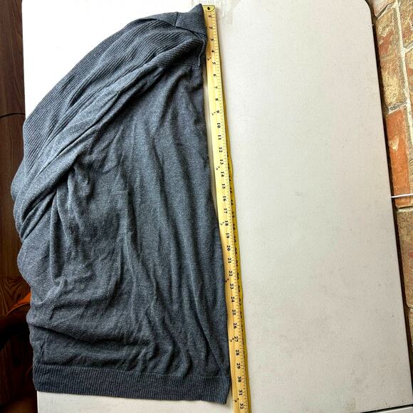 Merona Grey Open Front Knitted Long Modal Cardigan Size XXLarge - Picture 6 of 7